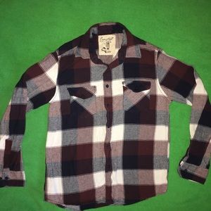 Tilly’s burgundy plaid flannel
